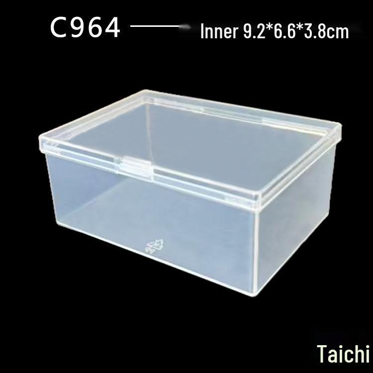 Rectangular Transparent Plastic Storage Box for Accessories and Screws