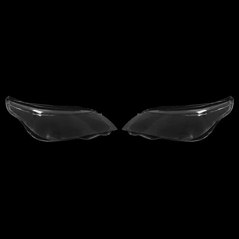 Right & Left Car Headlight Lens Glass Lampcover Cover for BMW E60 E61 Headlamp Clear Lens Auto Shell Cover 2003-2010 pair