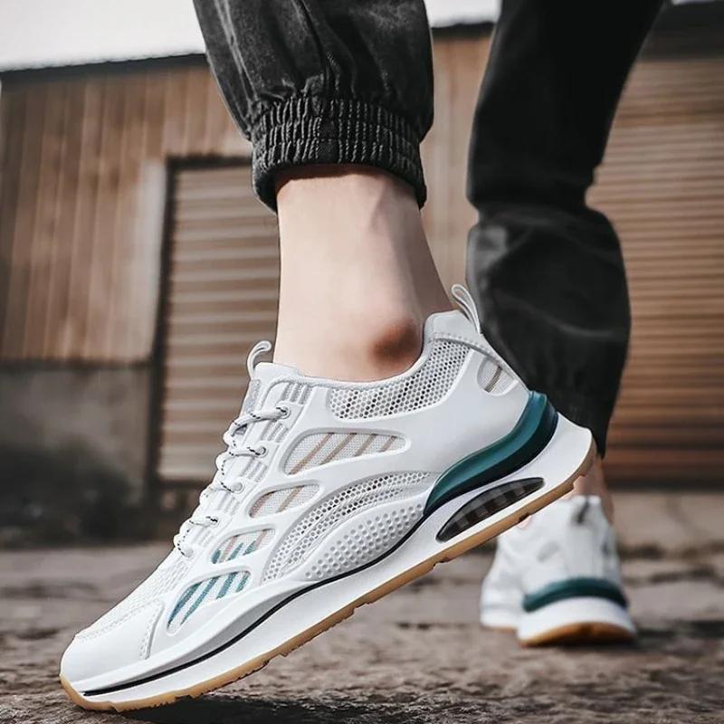 2024 Hot Selling Latest Fashion Men's Sneakers Shoes Light Wear Resistant Anti Slip Running Shoes Casual White Shoes for Men
