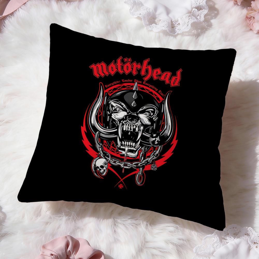 Rock Band Motorhead Cushion Cover Premium Comfort Reversible Pillow Cove -Two in One Design for Any Room & Car Interior