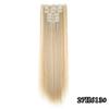 Estensioni Capelli 24 Pollici 16 Clip Acconciatura Lunga Liscia Sintetiche Bionde Nere Extension Resistenti al Calore Capelli Finti Uso Quotidiano
