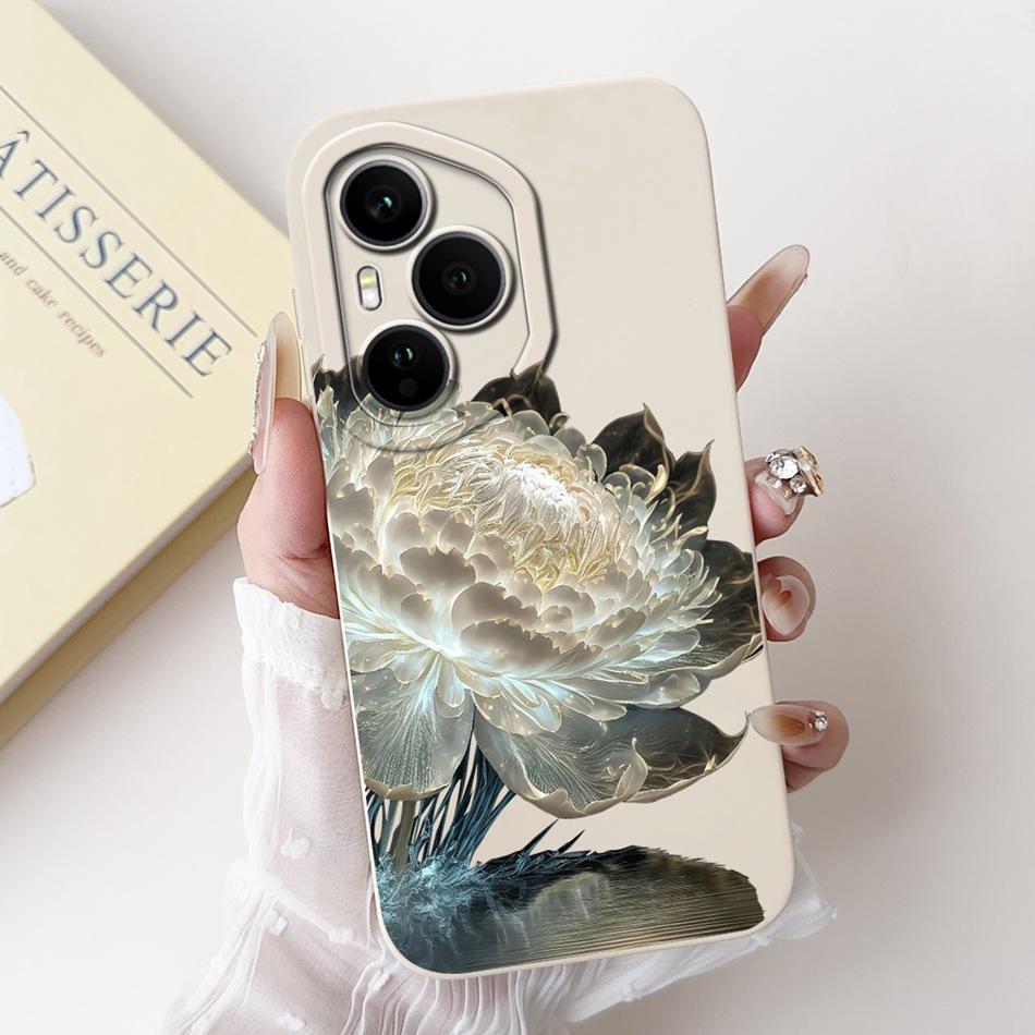 For Honor 400 Pro Honor400 Beautiful Bow Rose Painting Phone Case For Honor 400 400Pro 5G Soft Silicone Cases