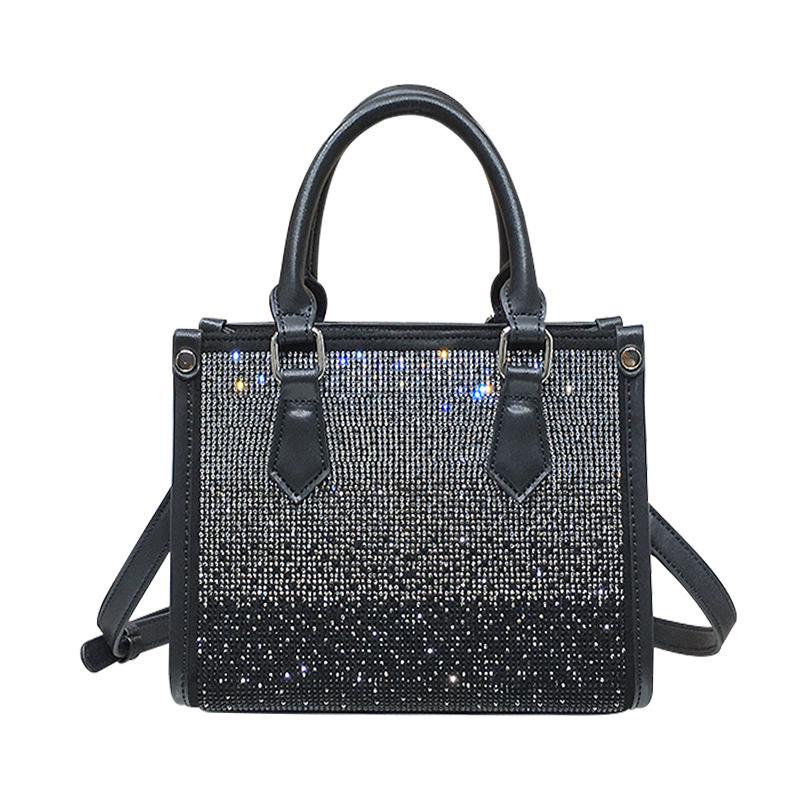 

Сумка-тоут с градиентными стразами - Женская, Высококлассная, Большой вместимости, Сумка на плечо с бриллиантовой отделкой