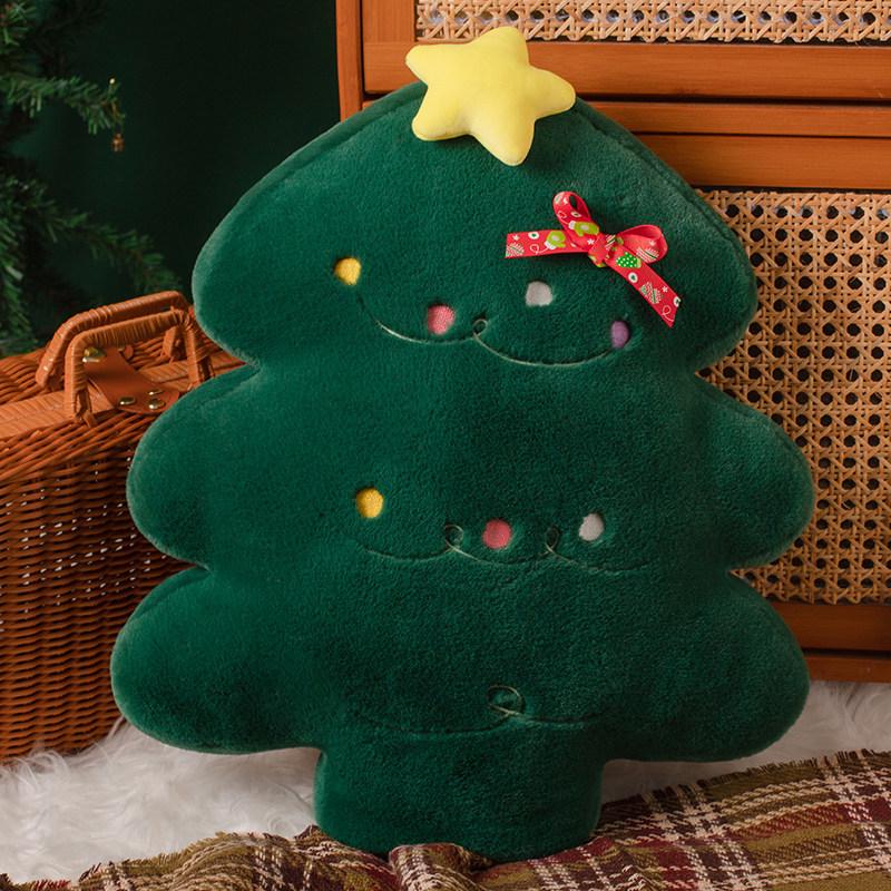 Christmas Holiday Throw Pillow: Tree, Gingerbread, Santa Claus Design for Sofa, Living Room, Cushion, Bed, Backrest, Ornament