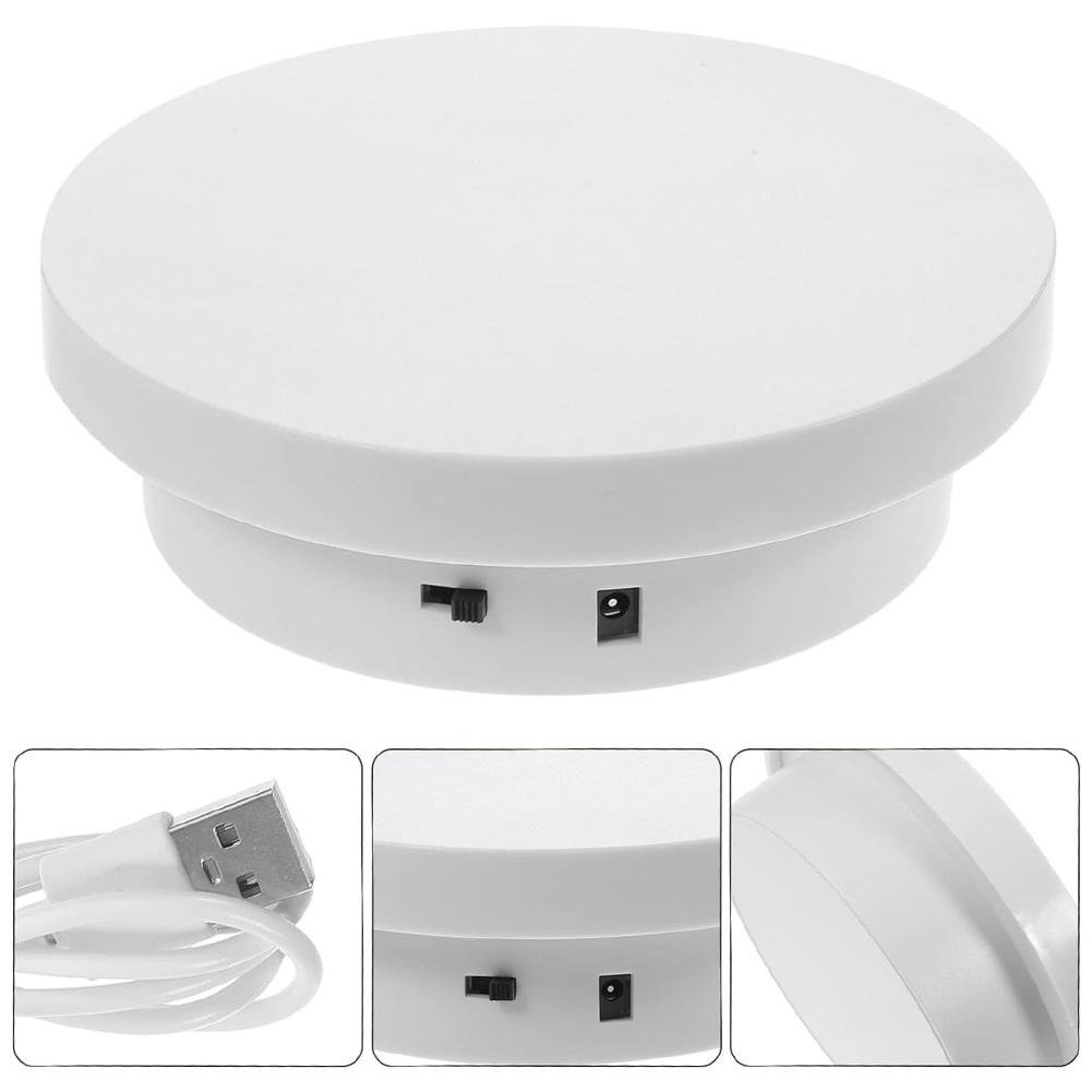 Motorisierter drehbarer Ausstellungsständer Automatische drehende Plattform USB-Aufladung Schmuck-Ausstellungsständer Batteriebetrieben für Live-Videos