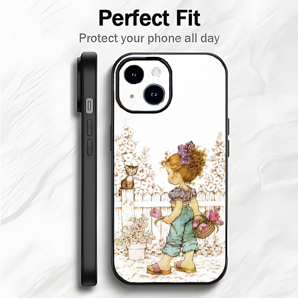 Sarah Kay Girls Cute Art Phone Case Phone Case Soft Packaging Lightweight For iPhone17 16 15 14 13ProMax