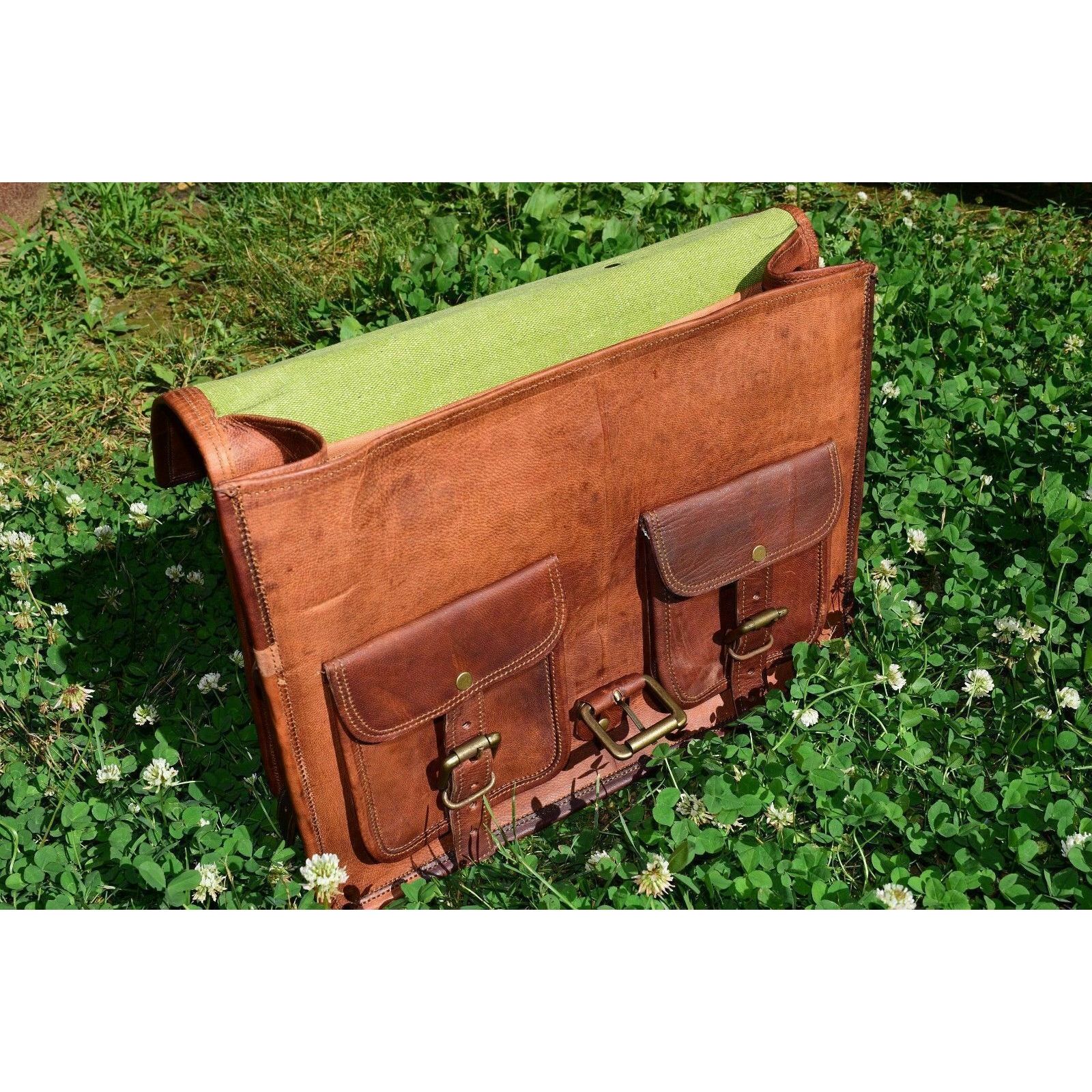 Новая натуральная сумка из натуральной кожи козьего мужского ноутбука — фото 2