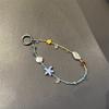 1pc Summer Cute Starfish Beaded Wristlet Versatile Phone Case Car Keychain Bag Charm Accessory Handbag Chain Pendant Accessories