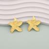 New European and American Fashion Creative Leisure Vacation Style Starfish Alloy Star Pleated Stud Earrings Personalized Earrings