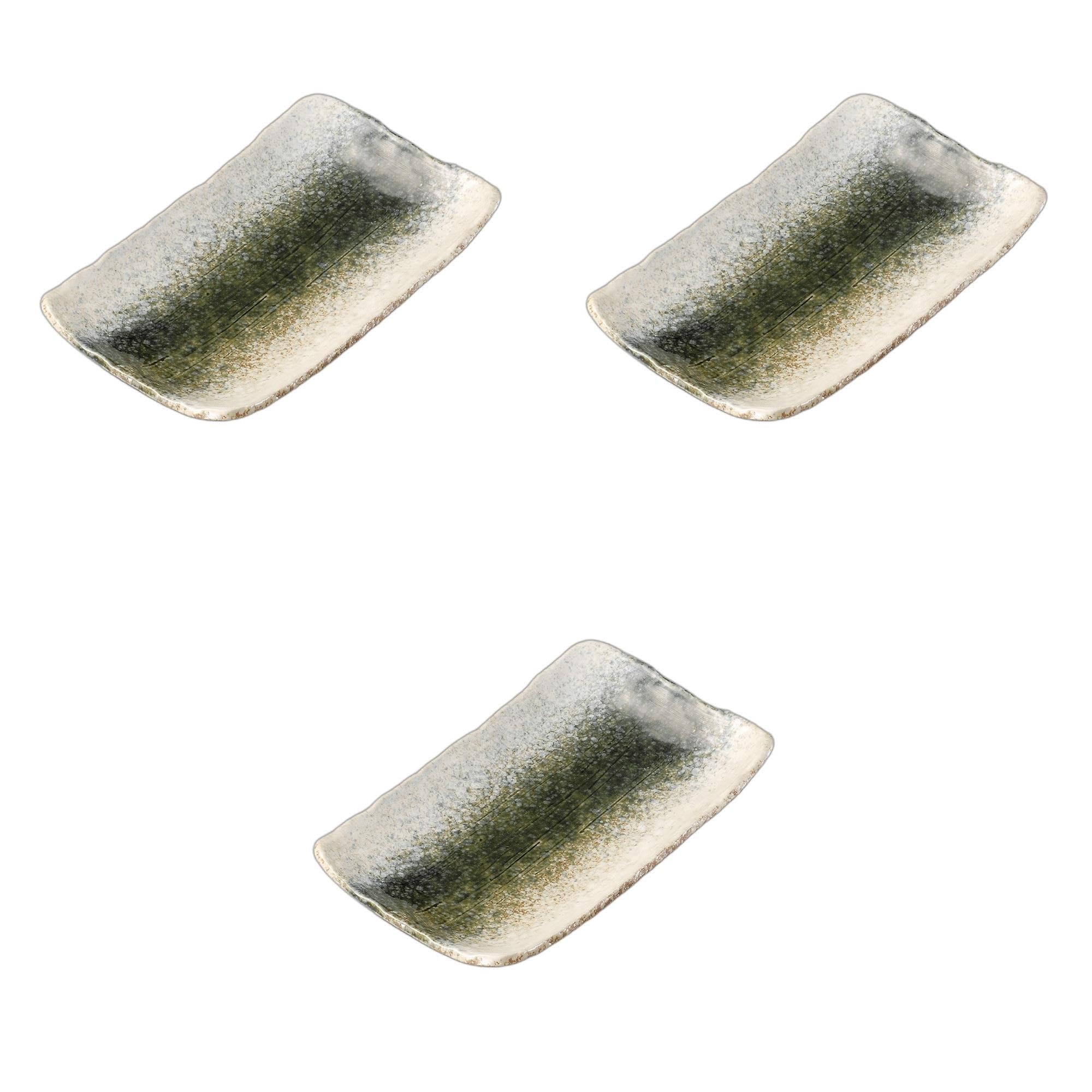 

Набор из 3 тарелок Мидорикава Нагакаку x x Тарелки из армированной керамики от Setomonohonpo 8.0 [23.3 14.2 3.3 см]