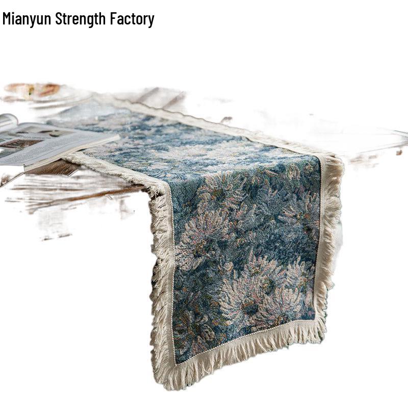 Bohemian Cotton Thread Nordic Table Runner: Retro American Country Mori Style for Coffee Table & TV Cabinet