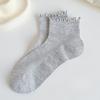 Silk-silk Wooden-ear Short Booties for Women in Summer, Lightweight Mesh Breathable Low-top Lace Women's Short Socks