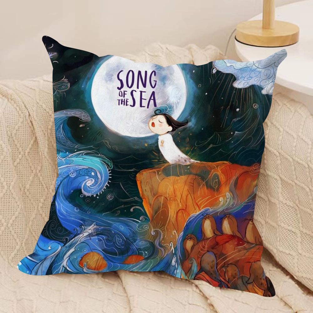 Irland SSong des Meeres Kissenbezug Weicher Plüschstoff Beidseitig Bedruckter Sofakissenbezug für Alle Jahreszeiten Heimdekoration Geschenk