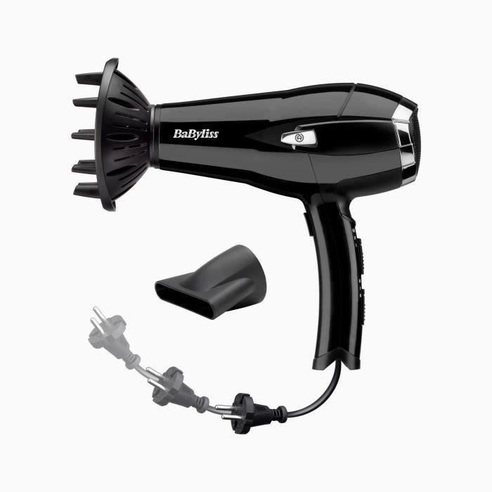 Babyliss D374DE Cordkeeper 2000 Haartrockner mit Ionentechnologie und Einzugskabel