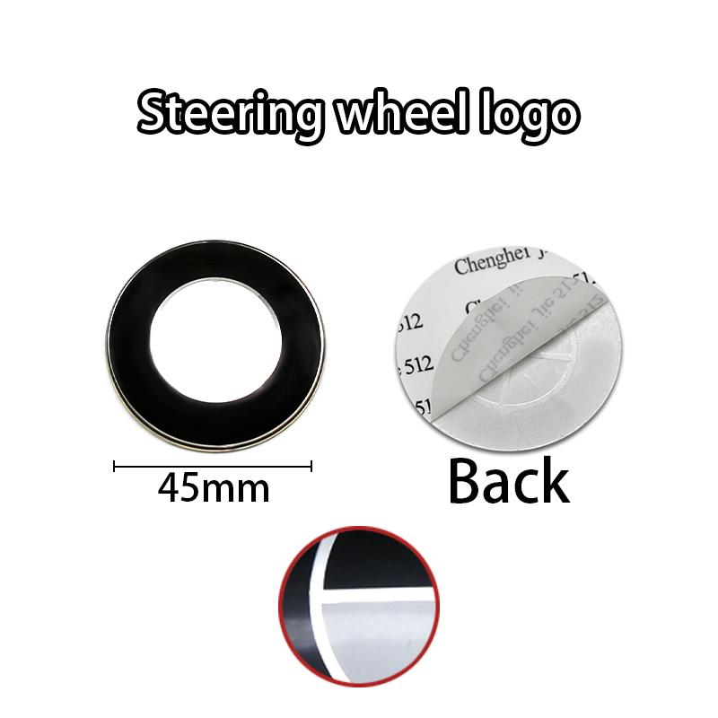 Car Black White BMW Logo Front Hood Emblem 82mm Rear Badge 74mm Wheel Hub Cap 68mm 56mm steering wheel sticker 45mm Accessories