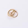 E.B.belle Multiple Layers Strand Loop Indext Finger Rings for Women Lead&nickle Free Stainless Steel Gold Plated Ring