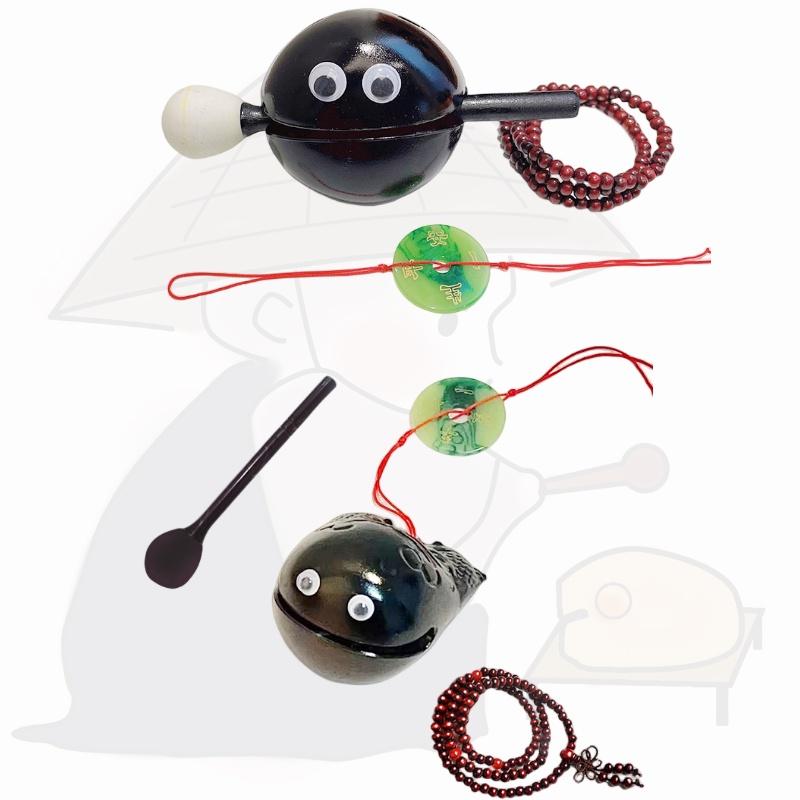 Durable Plastic Stress Relief Toy Wooden Fish With Accessories Perfect For Meditation