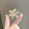 Luxurious Lily Flower Brooch Elegant and Simple Style Versatile Pin Collar Fashionable Accessory