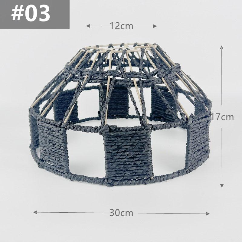 14 Styles Natural Woven Lampshade Vintage Hanging Pendant Lamp Shade Rattan Chandelier Café Restaurant Lighting Home Art Decor