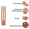 Complete 33PCS Contact Tips Nozzle Gas Diffusers Set for MIG Welder For 15AK Accessories with 0 8 Millimeter and 0 9 Millimeter