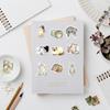 50 Watercolor Cute Cat Stickers Cute Pet Cat Water Cup Hand Account Flat Waterproof Pp Stickers