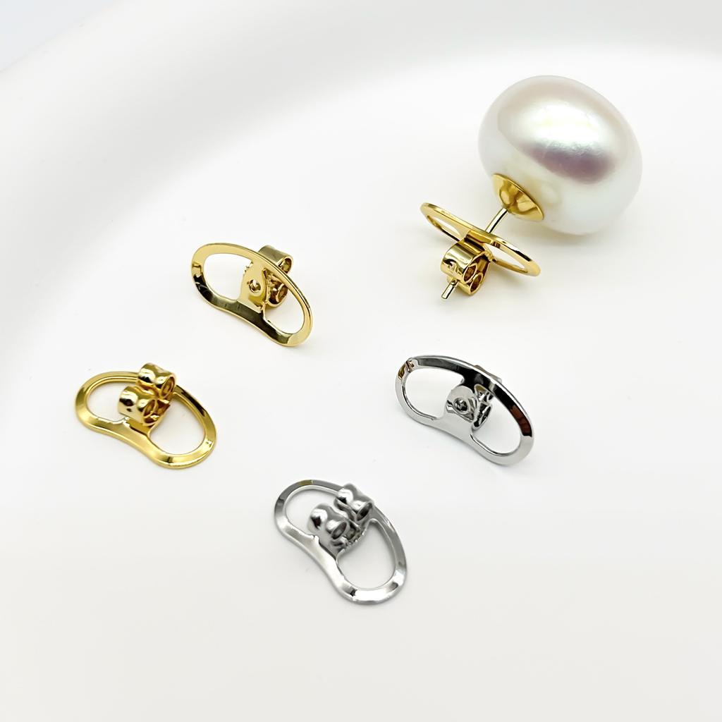 4pcs Big Earring Lifters Metal Earring Stoppers Backings Pierced Safety Ear Backs Replacement Backstops for Women Girls