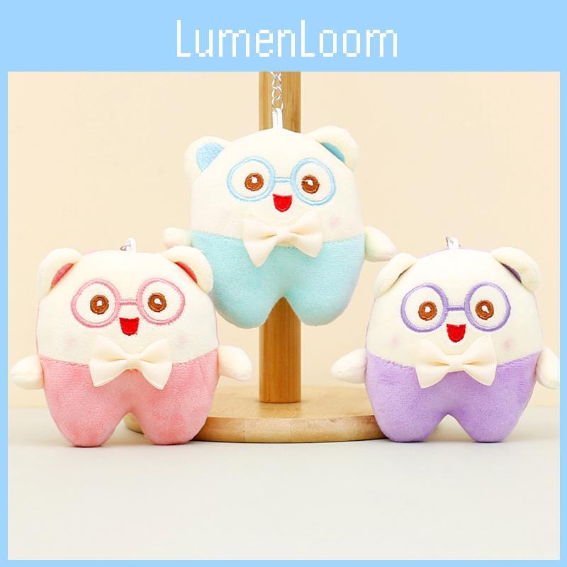 Adorable Cartoon Bear Plush Keychain Soft Pp Cotton Animal Toy Bag Accessory