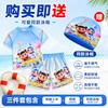 Boys Swimwear Set With Nezha Ao Bing Cartoon Print Quick-Dry Short Sleeve Top Shorts Including Matching Cap