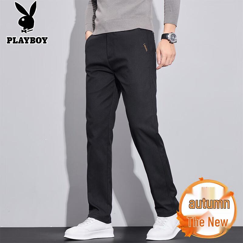 PLAYBOY Men s Casual Loose Straight Trousers 36