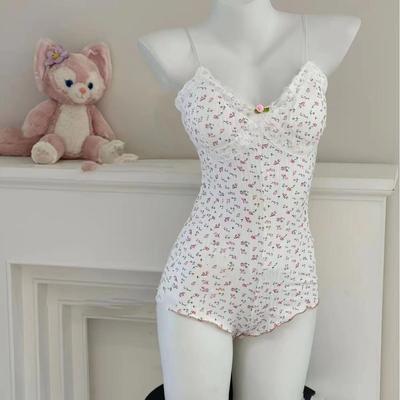 Night Oath Tiffi Floral V-Neck Lingerie Nightdress & Bodysuit Set