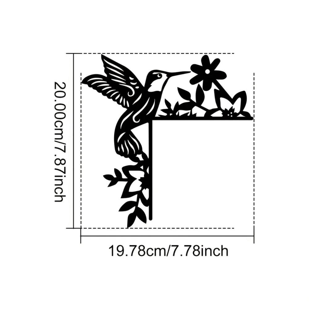 1pc Creative Bird Silhouette Decorative Wall Stickers - Enhance Door Corners and Frames with Iron Art Decoration