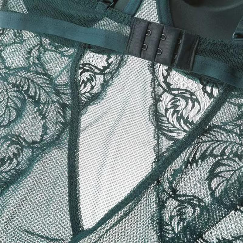 TERMEZY Low Price Inventory Clearance Sexy Push Up Underwear Lace Corset Transparent Bodysuit Hollow Out Bustier Lingerie