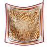 European and American leopard print small square scarf 61cm satin satin silk scarf casual headscarf headband Ali International Station