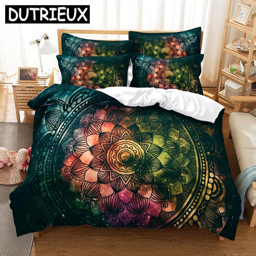 Mandala Flower Bedding Set Fashion 3d Duvet Cover Set Comforter Bed Linen Twin Queen King Single Size Dropshipping Bohemia Style