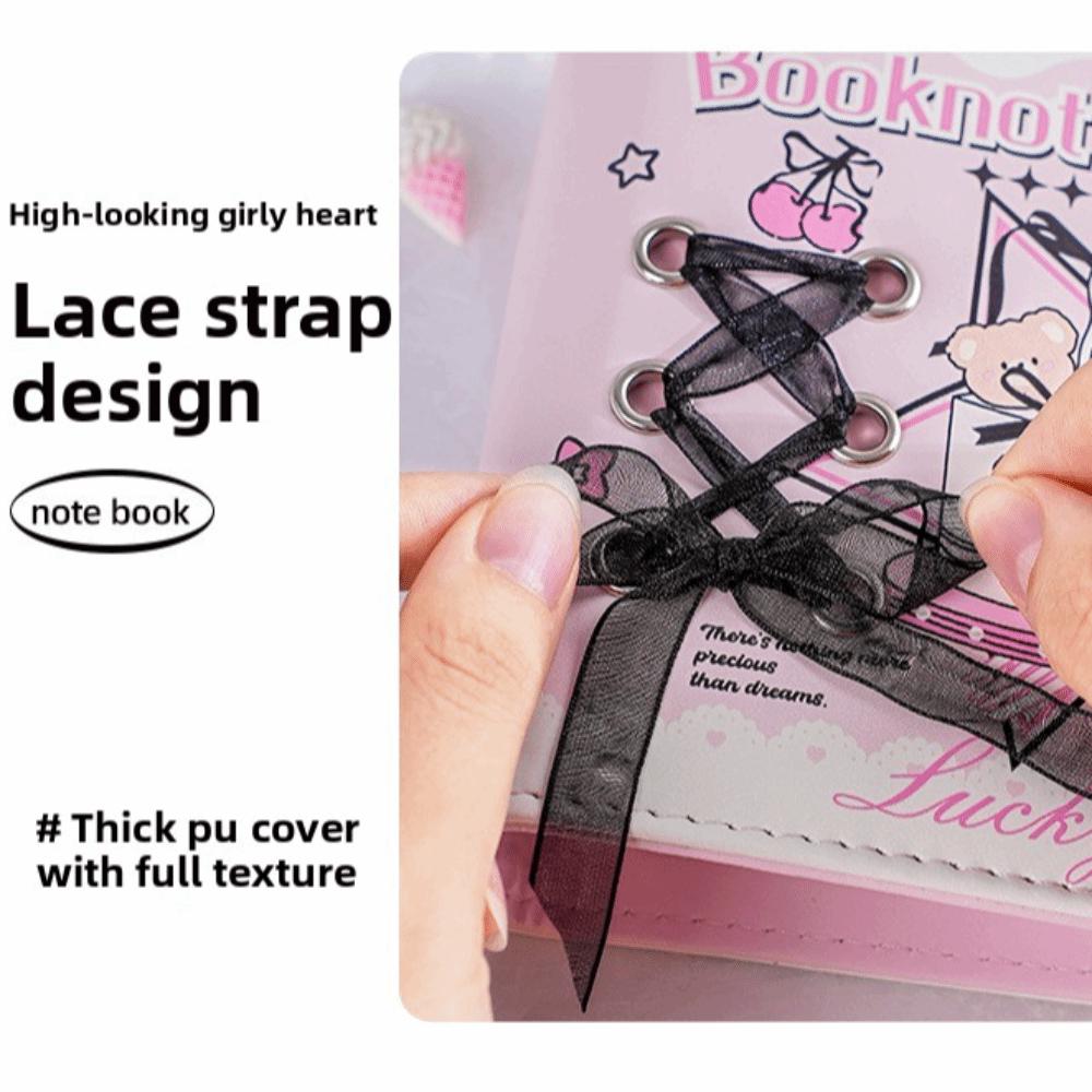 PU Taschennotizblock Horizontal karierter Notizblock Ballettstil Ballettband Notizbuch Studenten