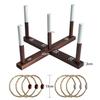 Socpuro Ring Toss Set for Kids, Indoor & Outdoor Use, Ages 8-13, Cross-Shaped Rope Rings, 6 Rings Included, Wooden Design, Educational Toy, Perfect