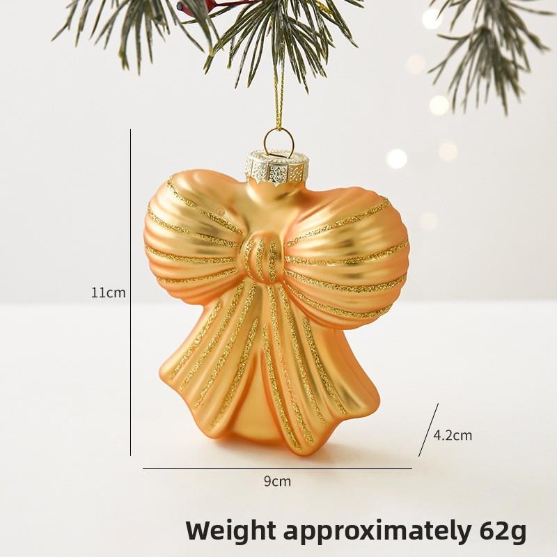 Joymerry Christmas Glass Tree Ornaments Gift Box Set With Lighttransmitting Design For Holiday Decor