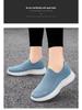 Men's Breathable Slip-On Sock Shoes, Odor-Resistant, Solid Color, Versatile Flyknit Shoes, Casual Couple's Wear