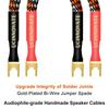 4 x 19cm Speaker Jumper HIFI Speaker Cables with 24k Gold Plated Pure Copper Flexible and Easy to Improves Sound Quality UCINNOVATE Cables, Plugs,
