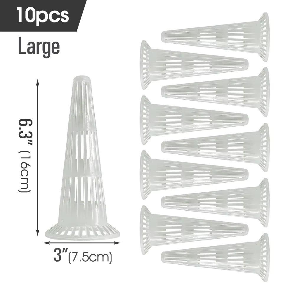 10pcs Leakproof Flower Pot Bottom Net Breathable Bonsai Pot Conical Bottom Durable Hole Mesh Cup