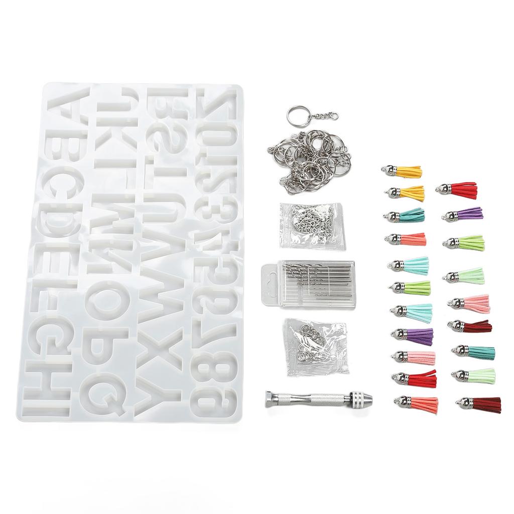 Silikonform-Set    Wiederverwendbare Quastenanhänger Silberne Hörnadeln Werkzeuge für Resin Art C