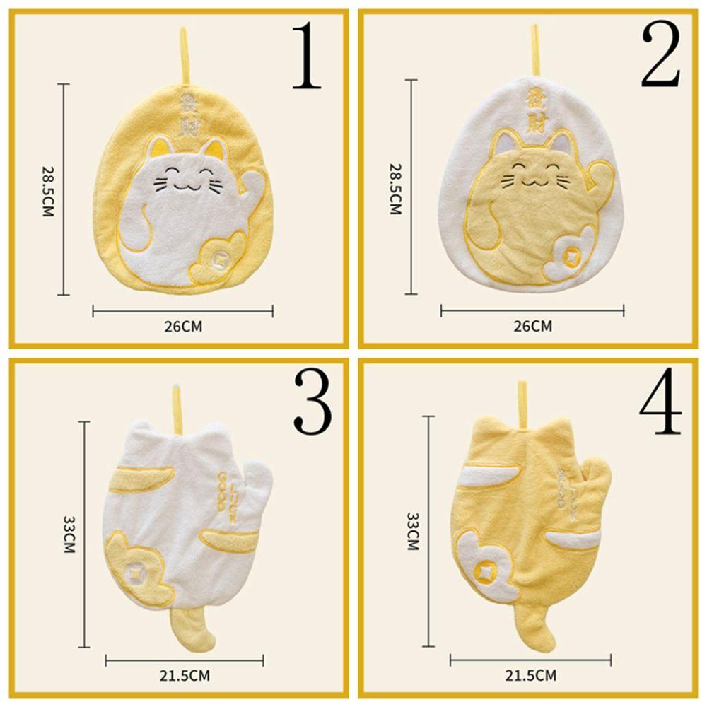 Cute Maneki-neko Dishcloth Cartoon Children's Handkerchief Shower Towels Bath Towel  Bathroom