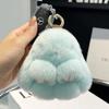 Rex Rabbit Fur Bunny Pendant Ornament Keychain and Luggage Accessory