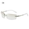 Futuristic Shades Eyewear Square Candy Color Sunglasses Y2K Rimless Dopamine Dressing Eyewear Accessories Women's Sun Glasses