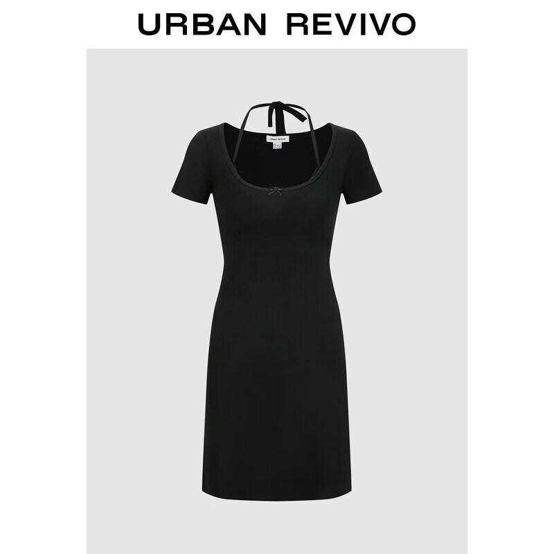 UR2026 Women s Two-Piece U-Neck Slim Dress XL