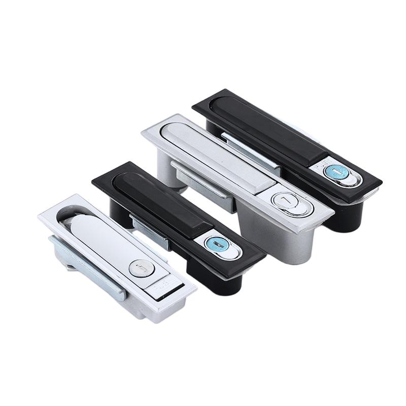 MS490 Cam Lock Electrical Cabinet Lock Distribution Box Lock for Communication Equipment (Black,Zinc Alloy&Stainless Steel Door&Door Lock)