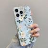 Coque de téléphone laser graphique petite fleur fraîche pour iPhone 16 15 14 Pro Max Plus 17 Pro Max 13 Mini 12 11 Pro Max Housse antichoc