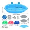 Hanging Bird Bath Shower Tub with Mirrored and Bells Indoor Birdbath Bowl for Small Birds Parrots Budgies
