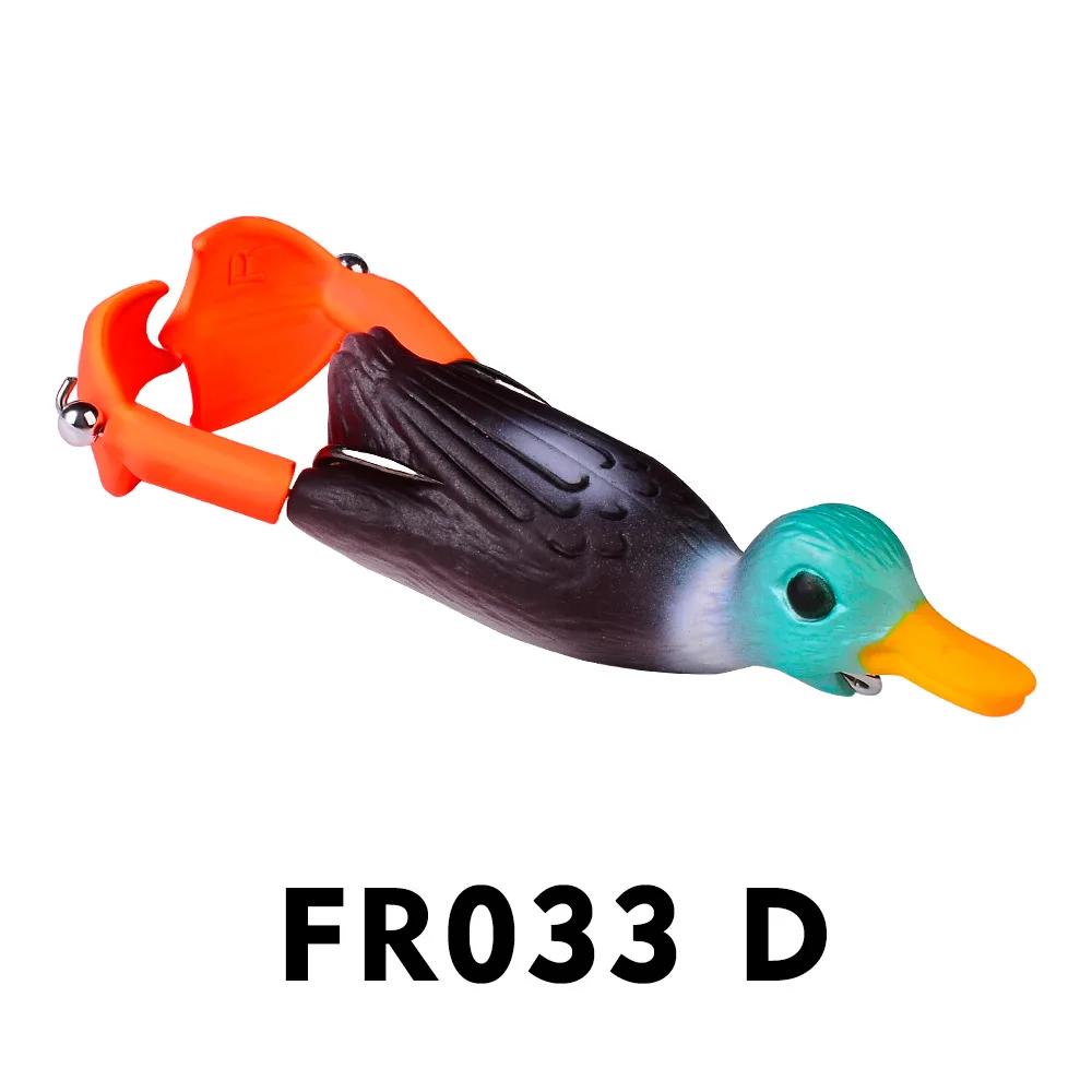10 Color Floating Duck 9cm Rotating Webbed Road Sub Bait 11g Rotating Tractor Fish Bait Torpedo Frog Biomimetic Bait Lure