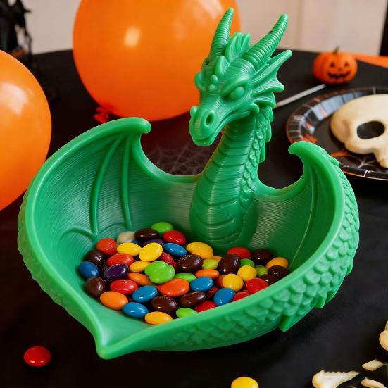 3D Printed Dragon Storage Box Modern Desk Organizer for Keys Jewelry Candy Flying